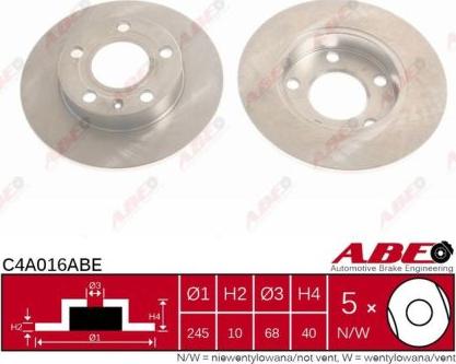 ABE C4A016ABE - Тормозной диск parts5.com