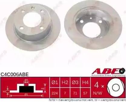 ABE C4C006ABE - Тормозной диск parts5.com