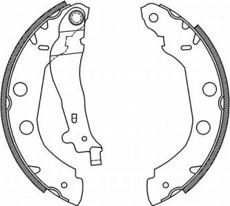 ABE C01002ABE - Комплект тормозных колодок, барабанные parts5.com