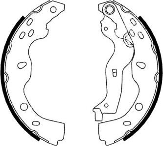 ABE C08024ABE - Комплект тормозных колодок, барабанные parts5.com