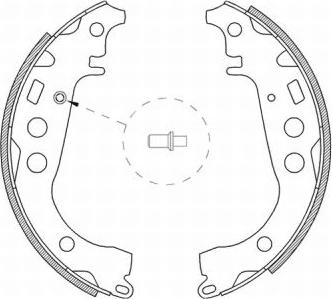 ABE C02059ABE - Комплект тормозных колодок, барабанные parts5.com