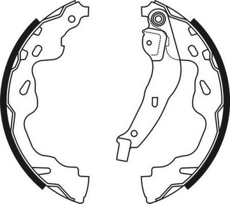 ABE C02074ABE - Комплект тормозных колодок, барабанные parts5.com