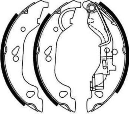 ABE C0F019ABE - Комплект тормозных колодок, барабанные parts5.com