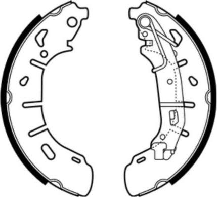 ABE C0F034ABE - Комплект тормозных колодок, барабанные parts5.com