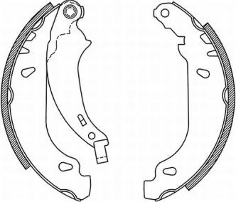 ABE C0P019ABE - Комплект тормозных колодок, барабанные parts5.com