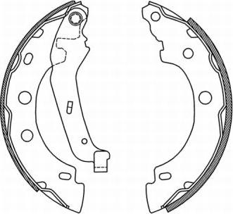 ABE C0R013ABE - Комплект тормозных колодок, барабанные parts5.com