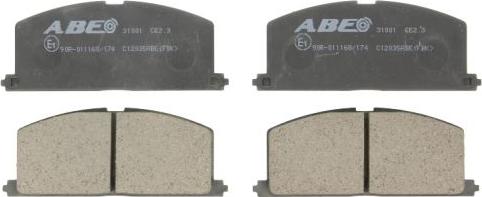 ABE C12035ABE - Тормозные колодки, дисковые, комплект parts5.com