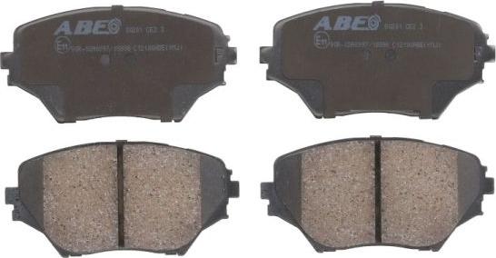 ABE C12100ABE - Тормозные колодки, дисковые, комплект parts5.com