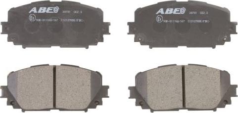 ABE C12127ABE - Тормозные колодки, дисковые, комплект parts5.com