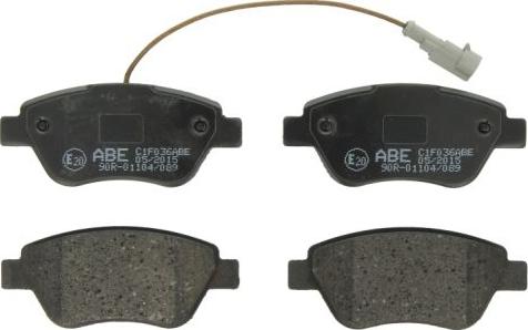 ABE C1F036ABE - Тормозные колодки, дисковые, комплект parts5.com