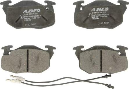 ABE C1P005ABE - Тормозные колодки, дисковые, комплект parts5.com