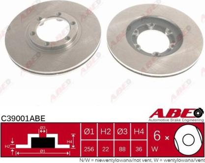 ABE C39001ABE - Тормозной диск parts5.com