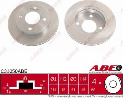 ABE C31050ABE - Тормозной диск parts5.com