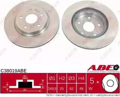 ABE C38019ABE - Тормозной диск parts5.com