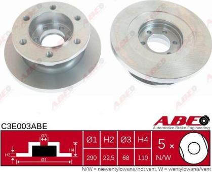 ABE C3E003ABE - Тормозной диск parts5.com