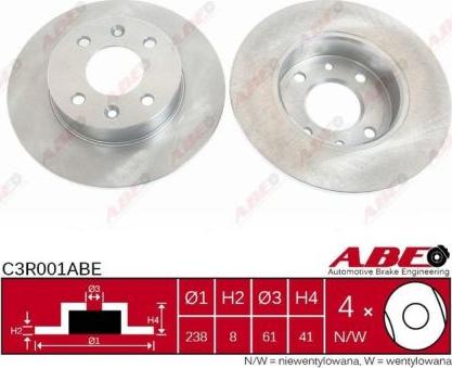 ABE C3R001ABE - Тормозной диск parts5.com