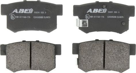 ABE C24005ABE - Тормозные колодки, дисковые, комплект parts5.com