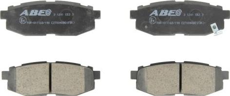 ABE C27004ABE - Brake Pad Set, disc brake parts5.com