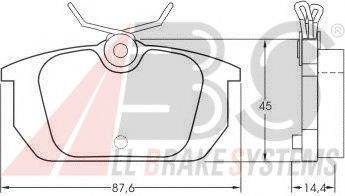 A.B.S. 36188 OE - Тормозные колодки, дисковые, комплект parts5.com