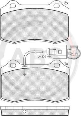 A.B.S. 38592 - Тормозные колодки, дисковые, комплект parts5.com