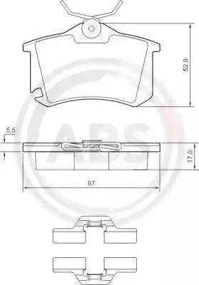 A.B.S. 37412 - Тормозные колодки, дисковые, комплект parts5.com