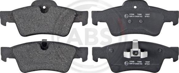 A.B.S. 37509 - Тормозные колодки, дисковые, комплект parts5.com