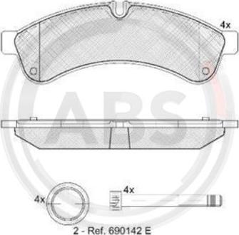 A.B.S. 37638 - Тормозные колодки, дисковые, комплект parts5.com