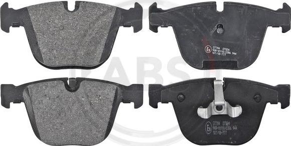 A.B.S. 37704 - Тормозные колодки, дисковые, комплект parts5.com