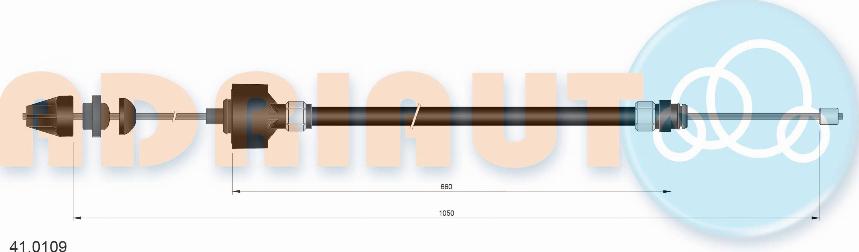 Adriauto 41.0109 - Трос, управление сцеплением parts5.com