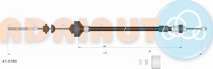 Adriauto 41.0180 - Трос, управление сцеплением parts5.com