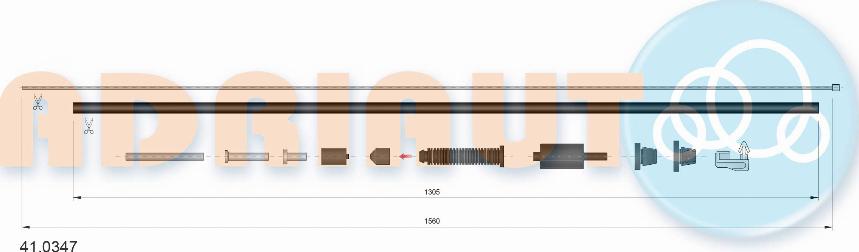 Adriauto 41.0347 - Accelerator Cable parts5.com