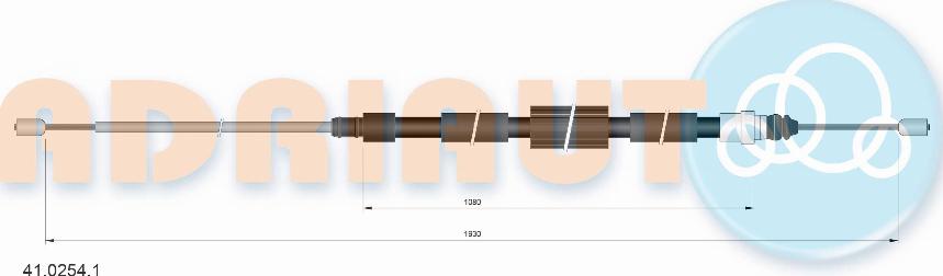 Adriauto 41.0254.1 - Тросик, cтояночный тормоз parts5.com