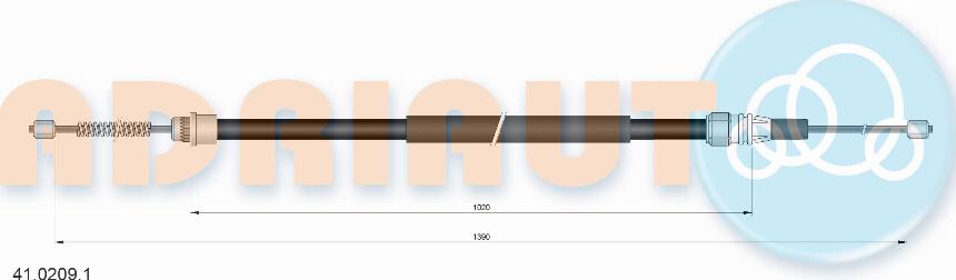 Adriauto 41.0209.1 - Cable, parking brake parts5.com