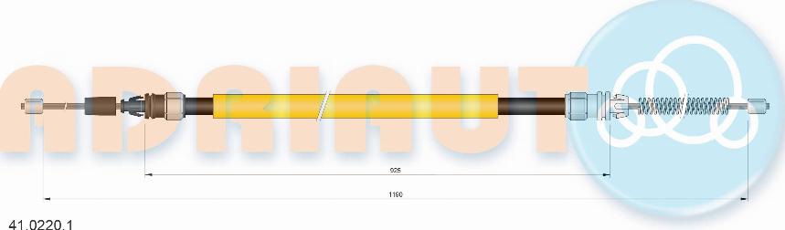 Adriauto 41.0220.1 - Тросик, cтояночный тормоз parts5.com