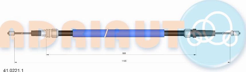 Adriauto 41.0221.1 - Тросик, cтояночный тормоз parts5.com