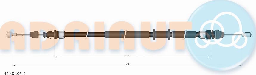 Adriauto 41.0222.2 - Тросик, cтояночный тормоз parts5.com