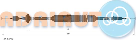 Adriauto 55.0155 - Трос, управление сцеплением parts5.com