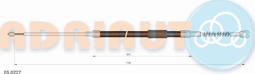 Adriauto 05.0227 - Тросик, cтояночный тормоз parts5.com