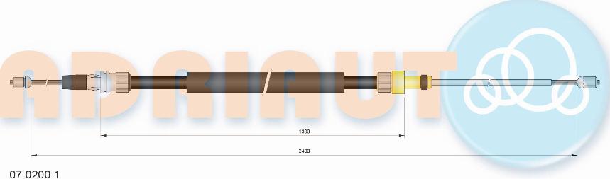 Adriauto 07.0200.1 - Тросик, cтояночный тормоз parts5.com