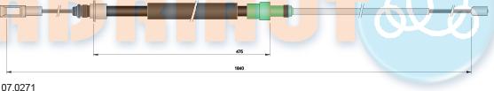 Adriauto 07.0271 - Тросик, cтояночный тормоз parts5.com