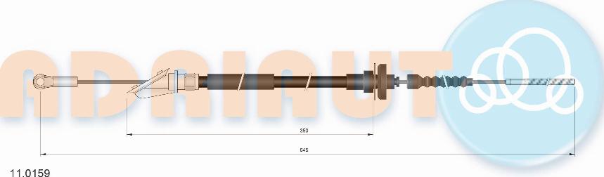 Adriauto 11.0159 - Трос, управление сцеплением parts5.com