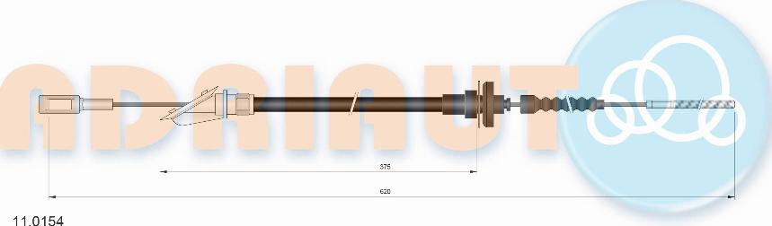 Adriauto 11.0154 - Трос, управление сцеплением parts5.com