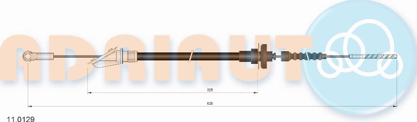 Adriauto 11.0129 - Трос, управление сцеплением parts5.com