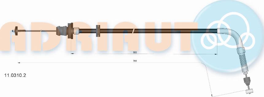 Adriauto 11.0310.2 - Тросик газа parts5.com
