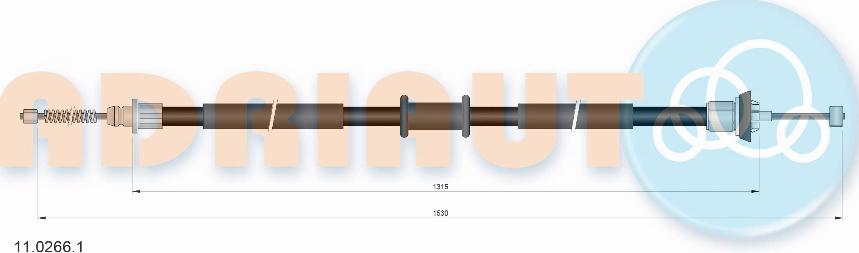 Adriauto 11.0266.1 - Тросик, cтояночный тормоз parts5.com