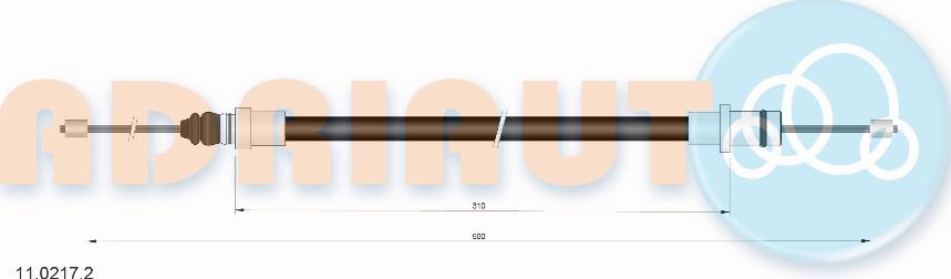 Adriauto 11.0217.2 - Тросик, cтояночный тормоз parts5.com