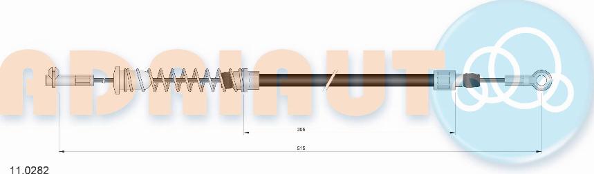 Adriauto 11.0282 - Тросик, cтояночный тормоз parts5.com