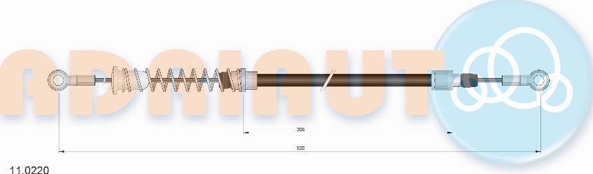 Adriauto 11.0220 - Тросик, cтояночный тормоз parts5.com