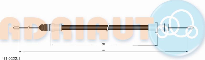 Adriauto 11.0222.1 - Тросик, cтояночный тормоз parts5.com