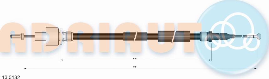 Adriauto 13.0132 - Трос, управление сцеплением parts5.com